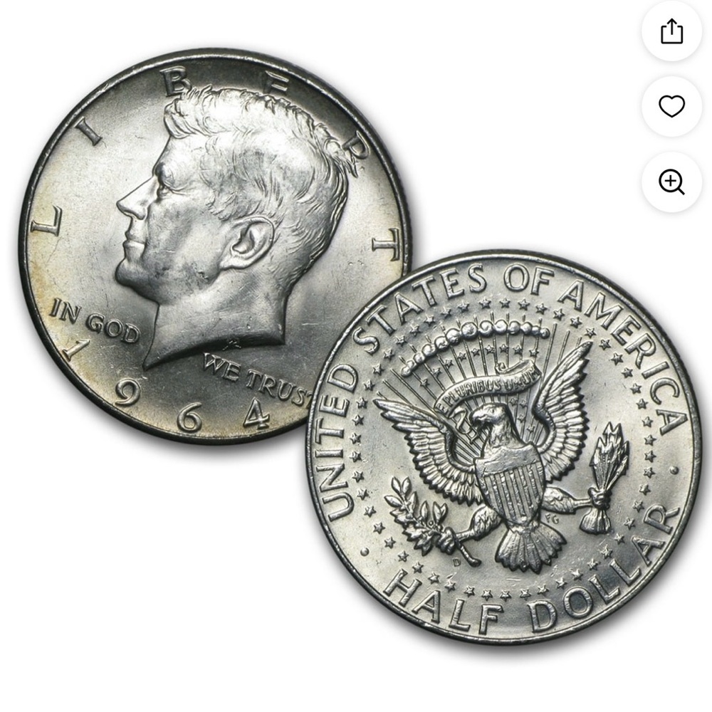 Silver 90 percent Half Dollar Coin! Rare!